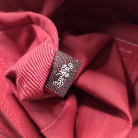 Coach Lexi Raspberry Red Purse Shoulder Bag - Picture 7 of 16